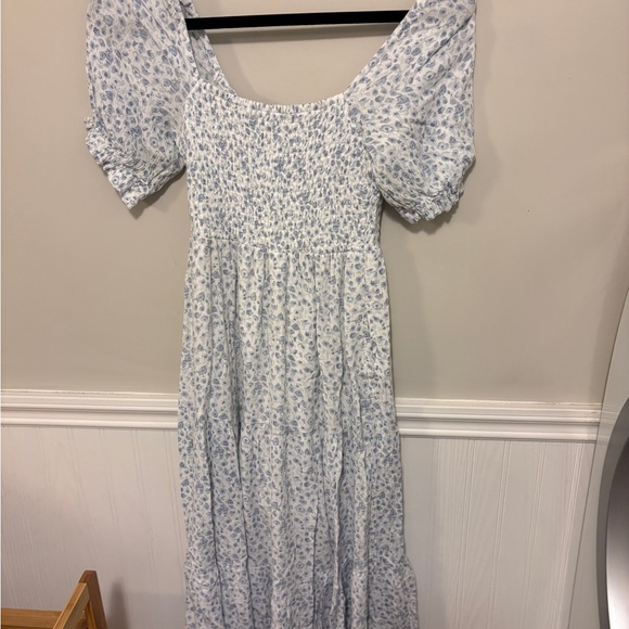 Abercrombie & Fitch Light Blue Floral Midi Dress - Picture 3 of 4